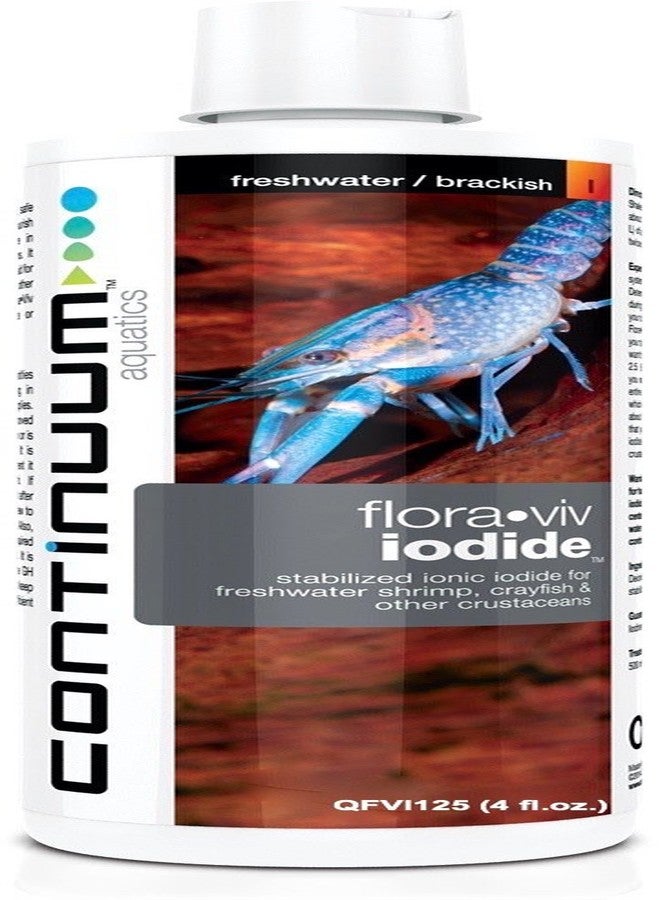 Continuum Aquatics Continuum Flora Viv Iodide stabilized Ionic Iodide for Freshwater Shrimp, Crayfish & Other Crustaceans (Useful for molting aid for Crustaceans invertebrates & Plants) 125mL-QFVI125 - Image 1